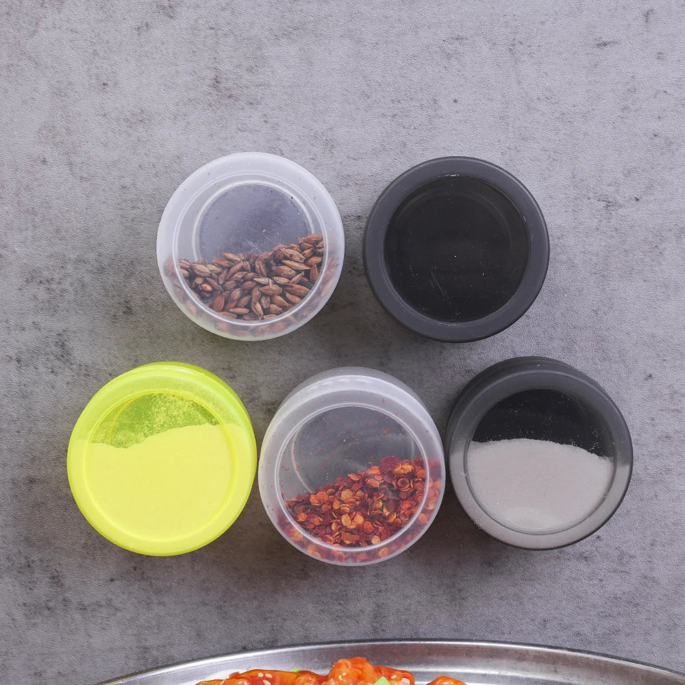 Magnetic Spice Jar Set – Plastic Seasoning Containers with Rack & Labels for Easy Kitchen Storage